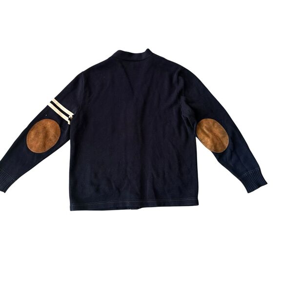 Polo Ralph Lauren Rugby Sweater Mens XLarge Elbow Patches Varsity - Picture 3 of 8